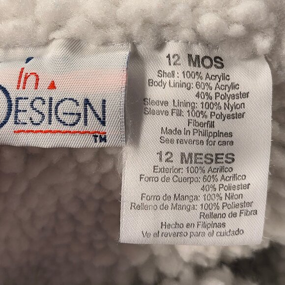 Vintage Kids hoodie zip-up size 12 months - Picture 4 of 4